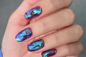 ongles à effet verre brisé
