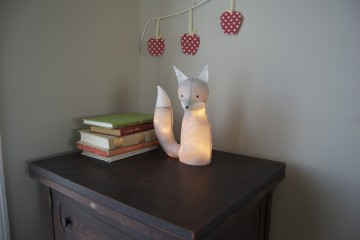 renard peluche lampe