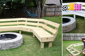 banquette incurvée jardin feu
