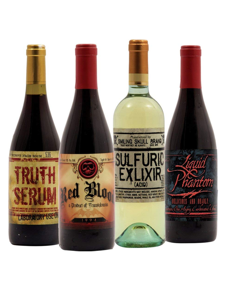 13- Halloween Wine Labels