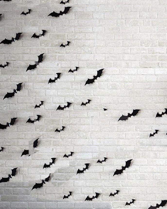 4- 3D Bat Wall Decals