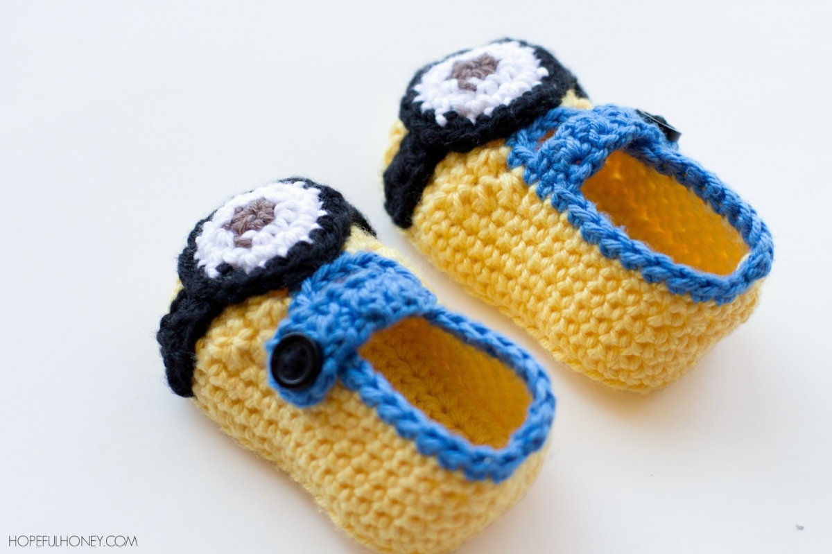 Chaussons-Minion-Pour-Bébé-Crochet-1 