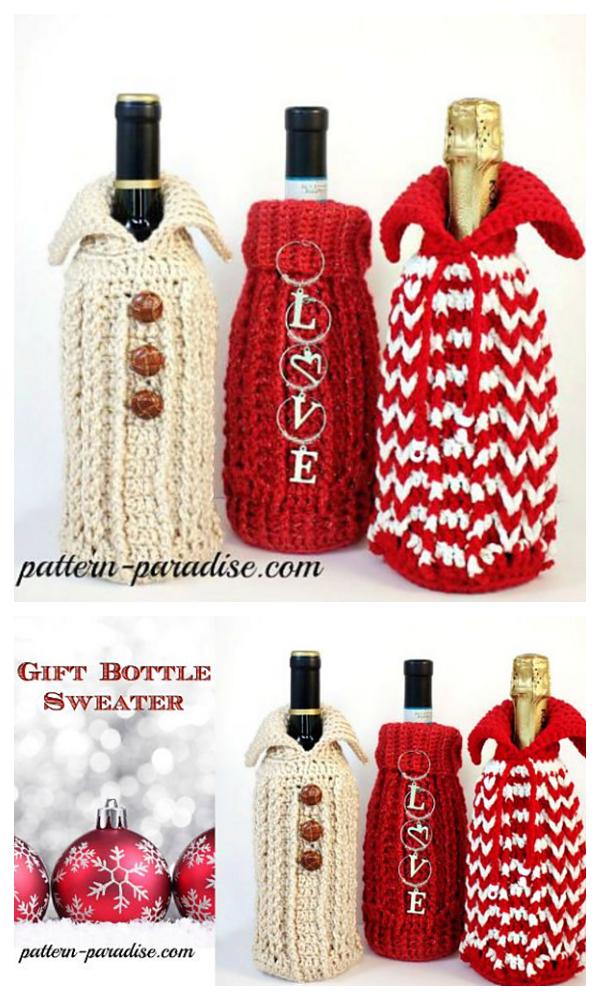 Crochet-Bouteille-de-Vin-Noël-5