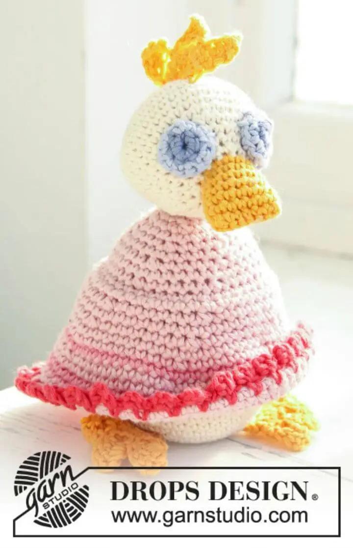 Free-Crochet-Colorful-Duck-Free-Bird-Pattern
