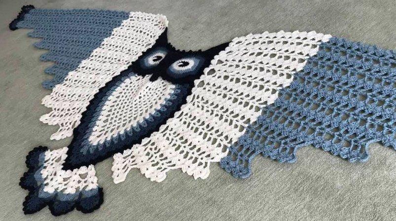 crocheter-châle-avec-chouette-7