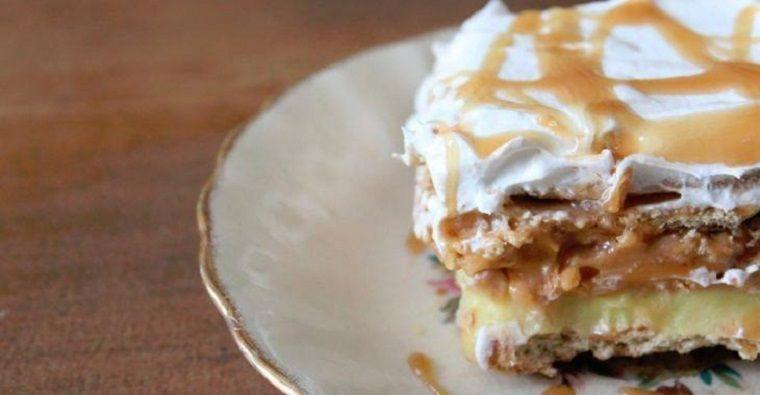 gâteau sans cuisson au caramel écossais