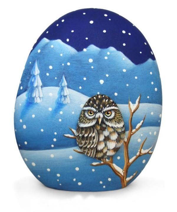 idée-de-peinture-sur-galets-pour-noël-couronne-de-noël-9993