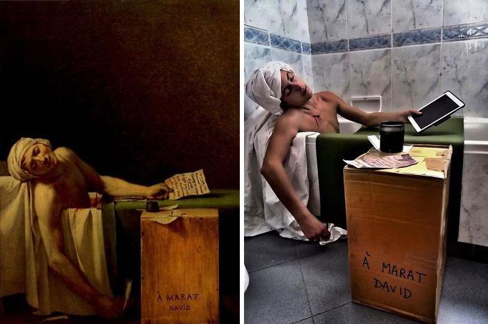 recréent-des-peintures-célèbres-confinement-6