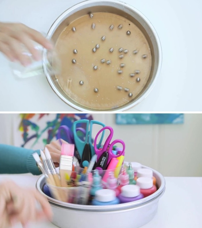 superposez-plats-avec-de-petites-billes 