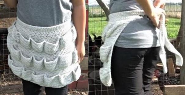 tablier au crochet pour ramasser des œufs9