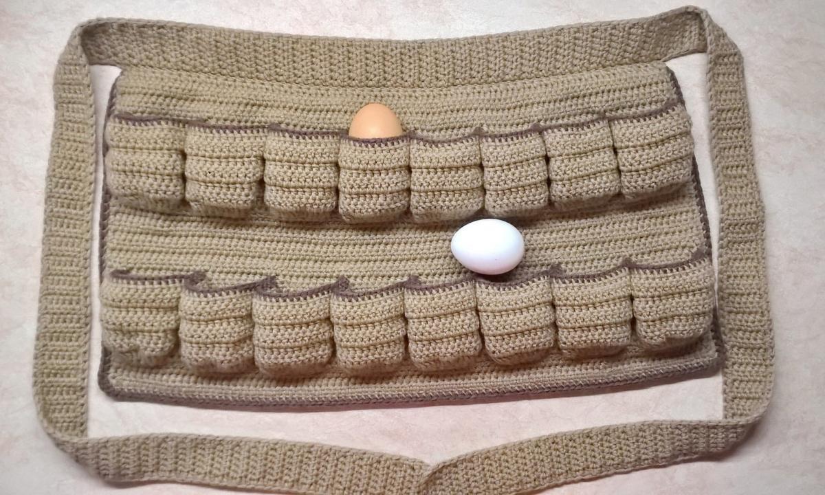 tablier au crochet pour ramasser des œufs 92